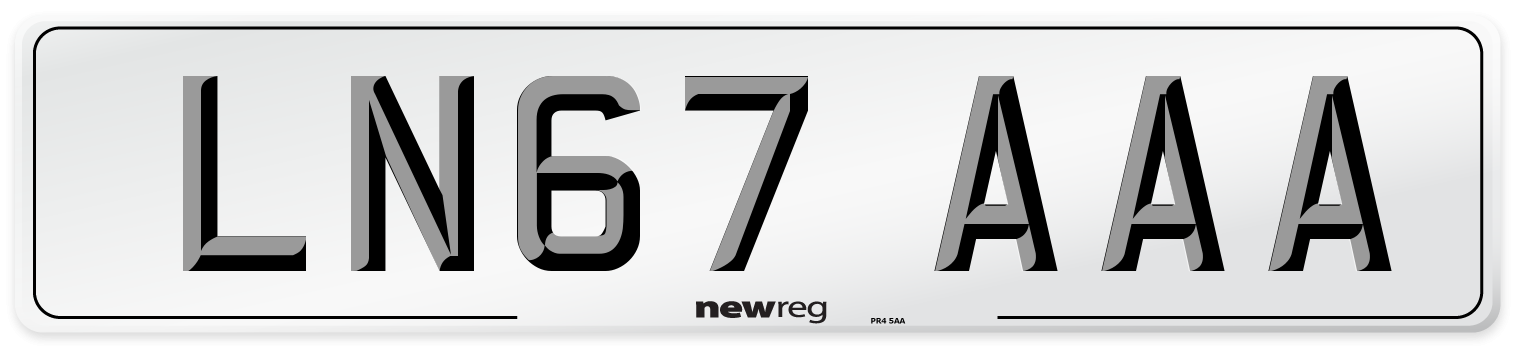 LN67 AAA Number Plate from New Reg